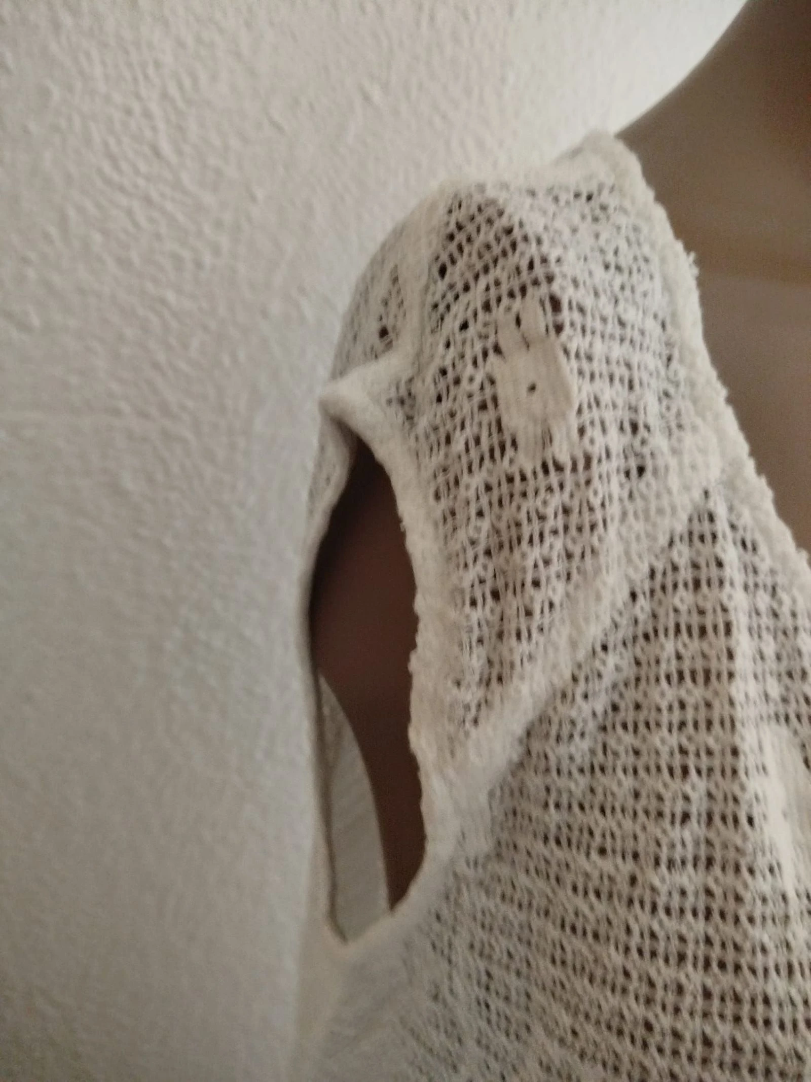 Caftan crochet blanco talla única  – photo 5